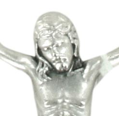 corpo di cristo per crocifisso, metallo, color argento, 8 centimetri