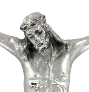 corpo di cristo per crocifisso, metallo, color argento, 13 centimetri