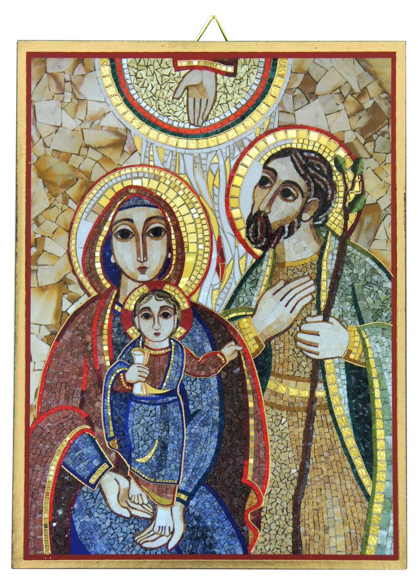 quadro stampa cm 10,6x14,5 - sacra famiglia di padre rupnik