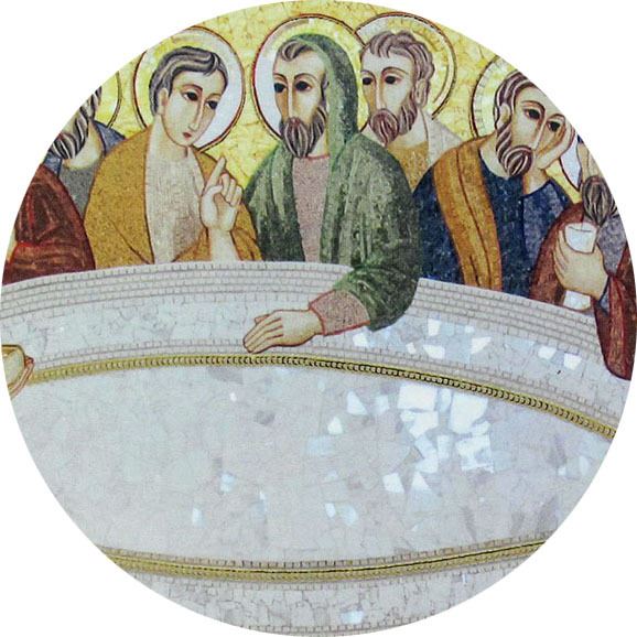 quadro stampa cm 10,6x14,5 - ultima cena di padre rupnik