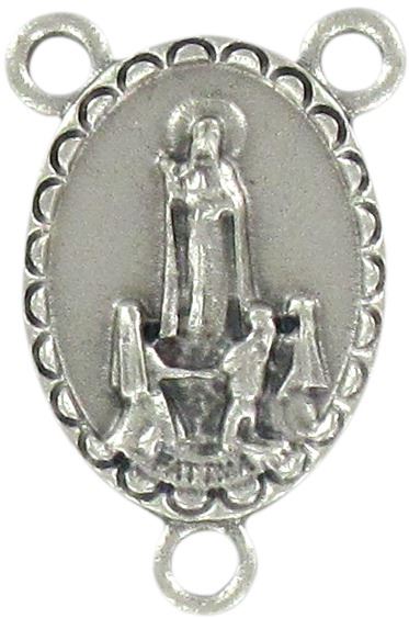 crociera fatima in metallo per rosario fai da te - 1 cm