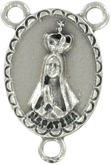 crociera fatima in metallo per rosario fai da te - 1 cm