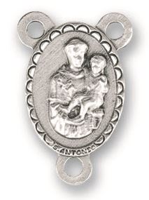 crociera sant antonio in metallo ossidato per rosario fai da te - 18 mm