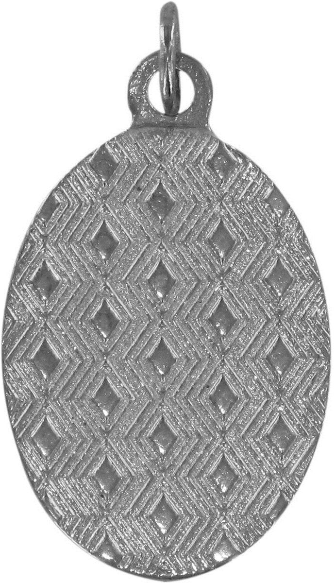 medaglia ovale metallo nichelato cm 2 con resina - papa francesco