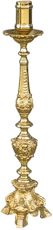 candeliere in bronzo barocco ricco - 70 cm