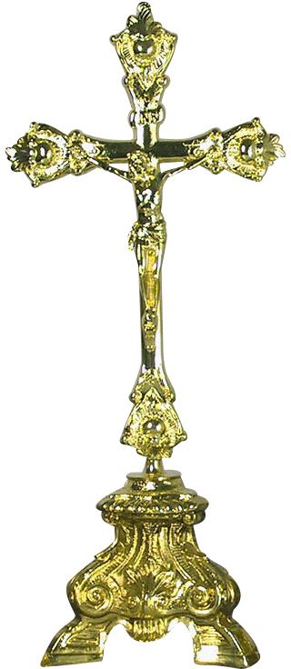 candeliere con croce montata - 45 cm