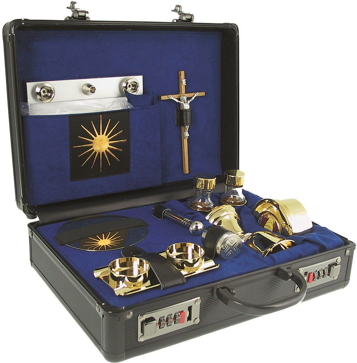 valigia per celebrazioni, valigetta da prete completa per messa all'aperto, con amplificatore / cassa, 30x23x10 cm