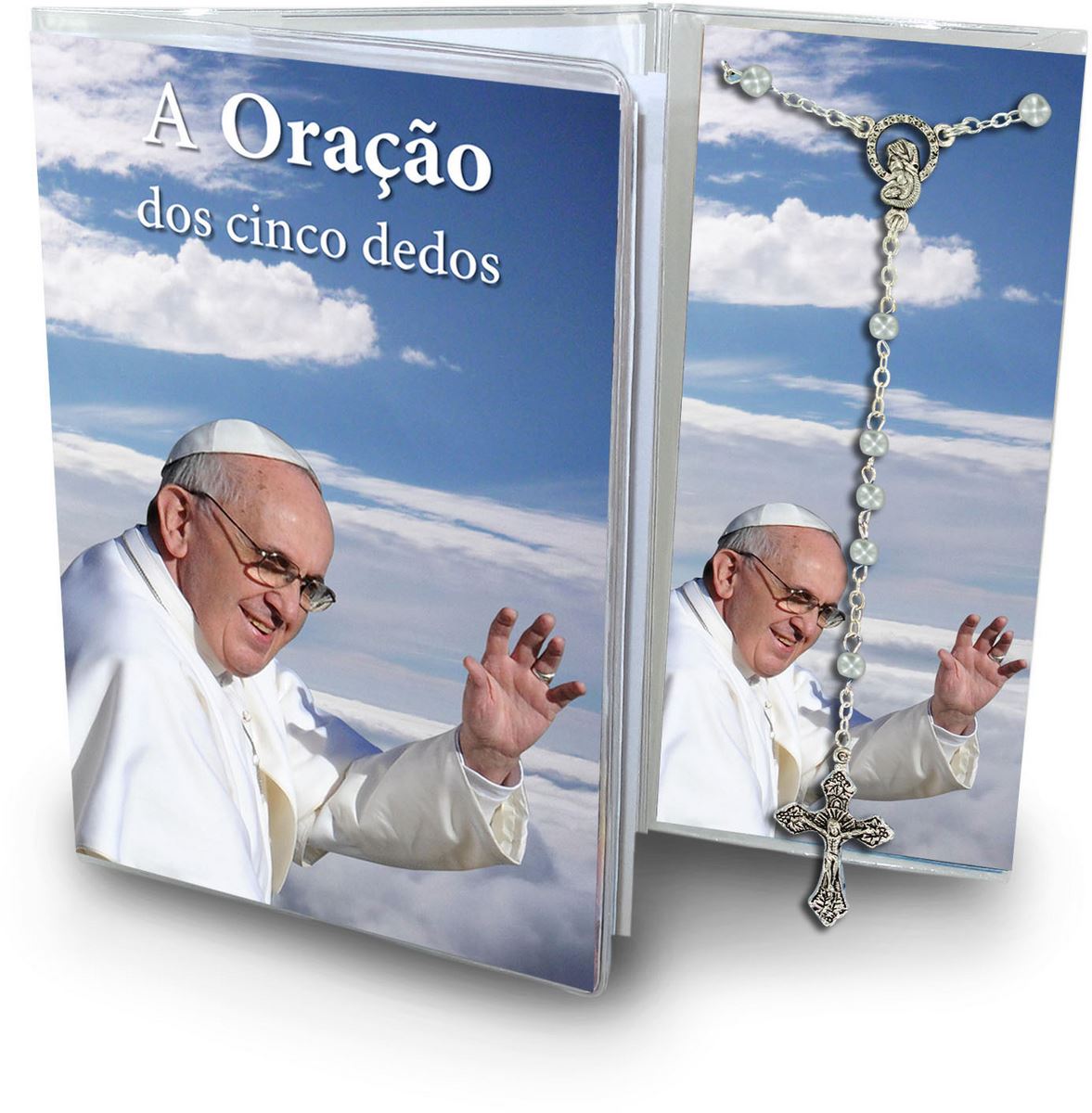 libretto rosario con la preghiera delle 5 dita e rosario - portoghese
