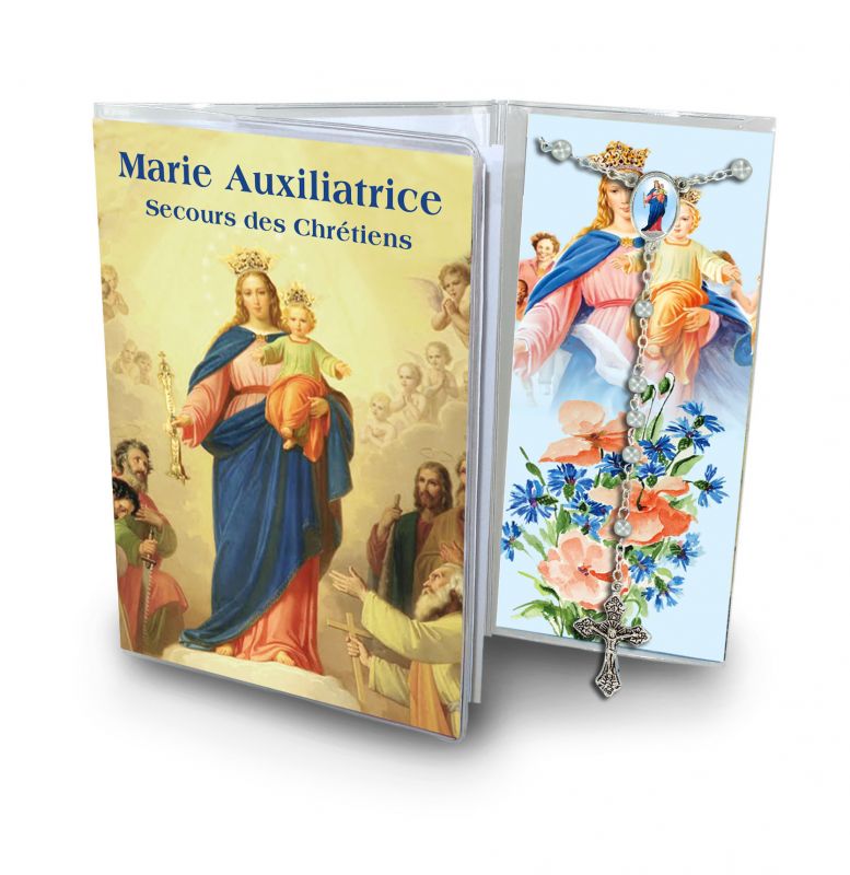 libretto con rosario madonna ausiliatrice - francese