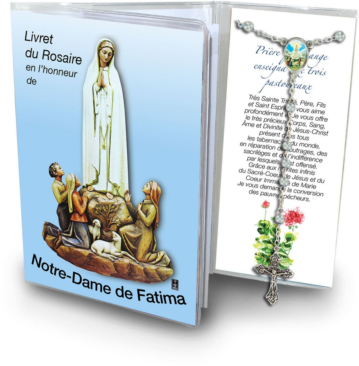 libretto con rosario madonna di fatima - francese