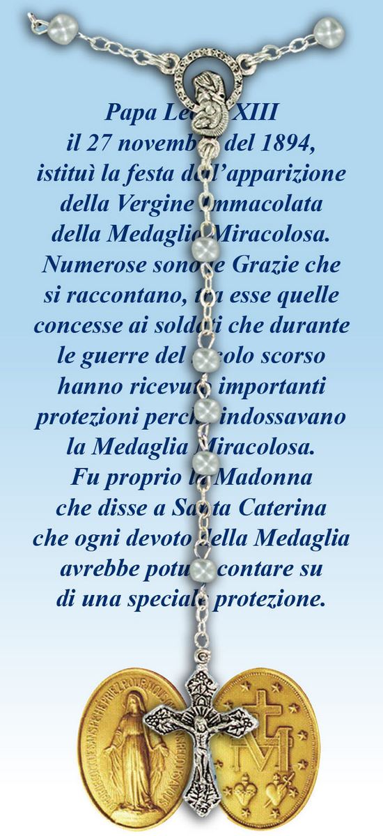 libretto con rosario madonna miracolosa - italiano