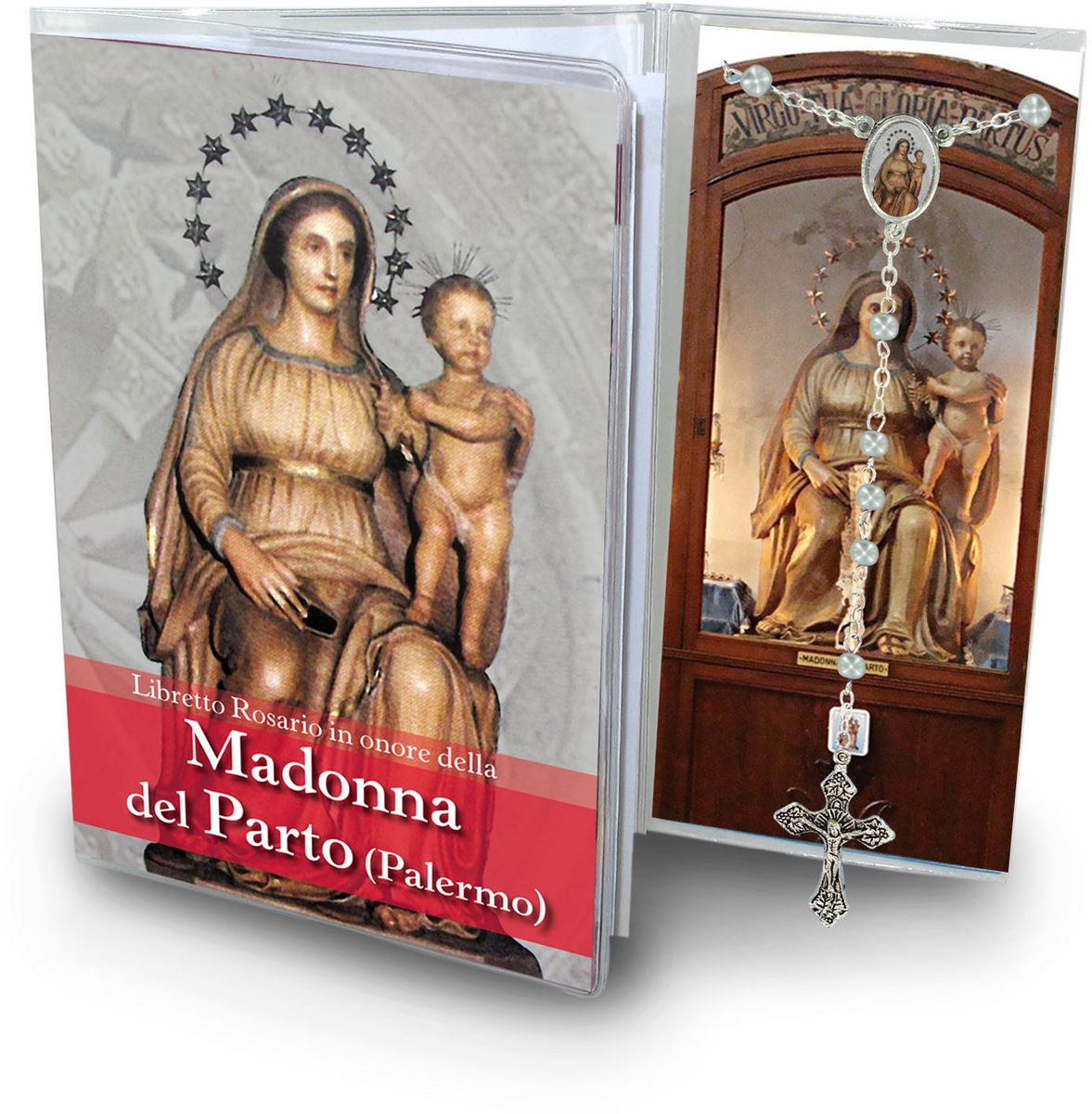 libretto con rosario madonna del parto - italiano