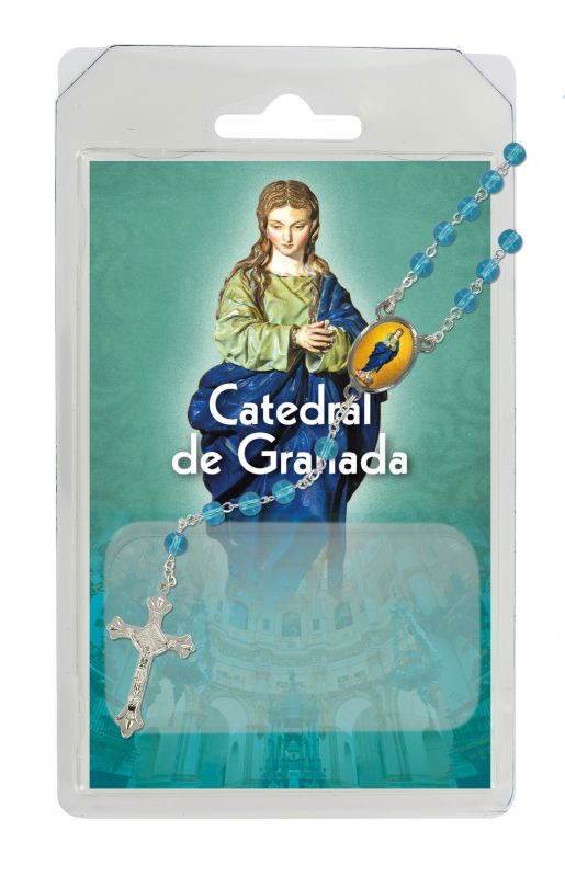 rosario semicristallo cattedrale di granada con preghiera in spagnolo