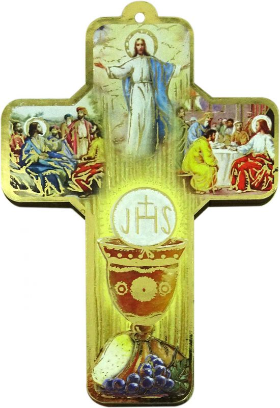 croce comunione cm 13x8,4 con preghiera - inglese