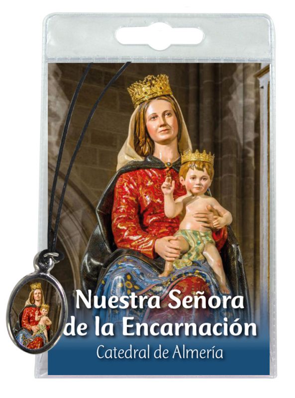 medaglia catedral de almeria con laccio e preghiera in spagnolo