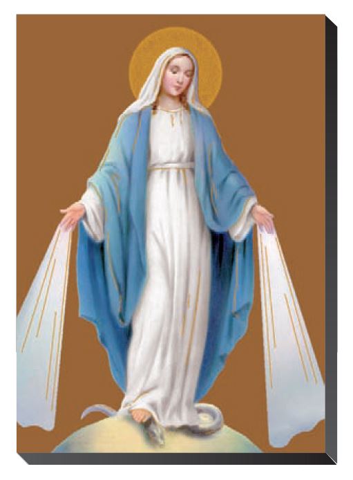 icona madonna miracolosa da tavolo - 9,5 x 6,3 cm