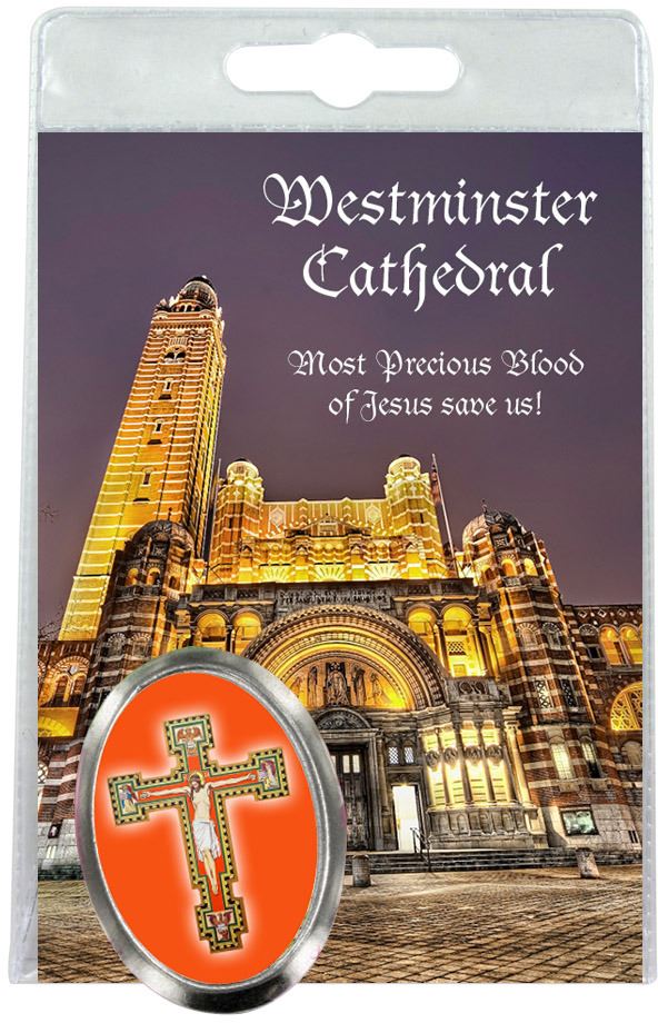 calamita cattedrale di westmister in metallo nichelato con preghiera in inglese