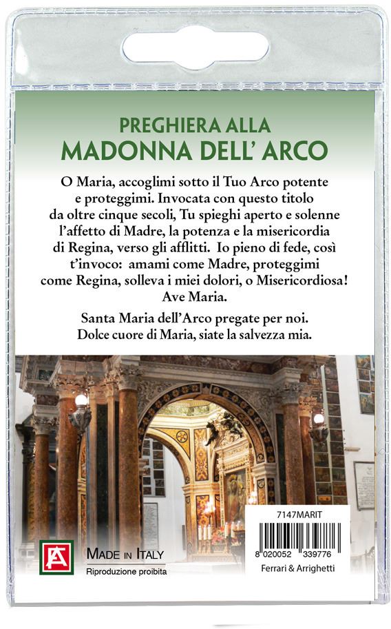 portachiavi santuario madonna dell'arco con preghiera in italiano