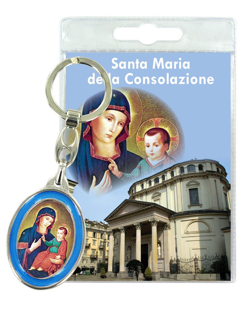 portachiavi santa maria della consolazione con preghiera in italiano