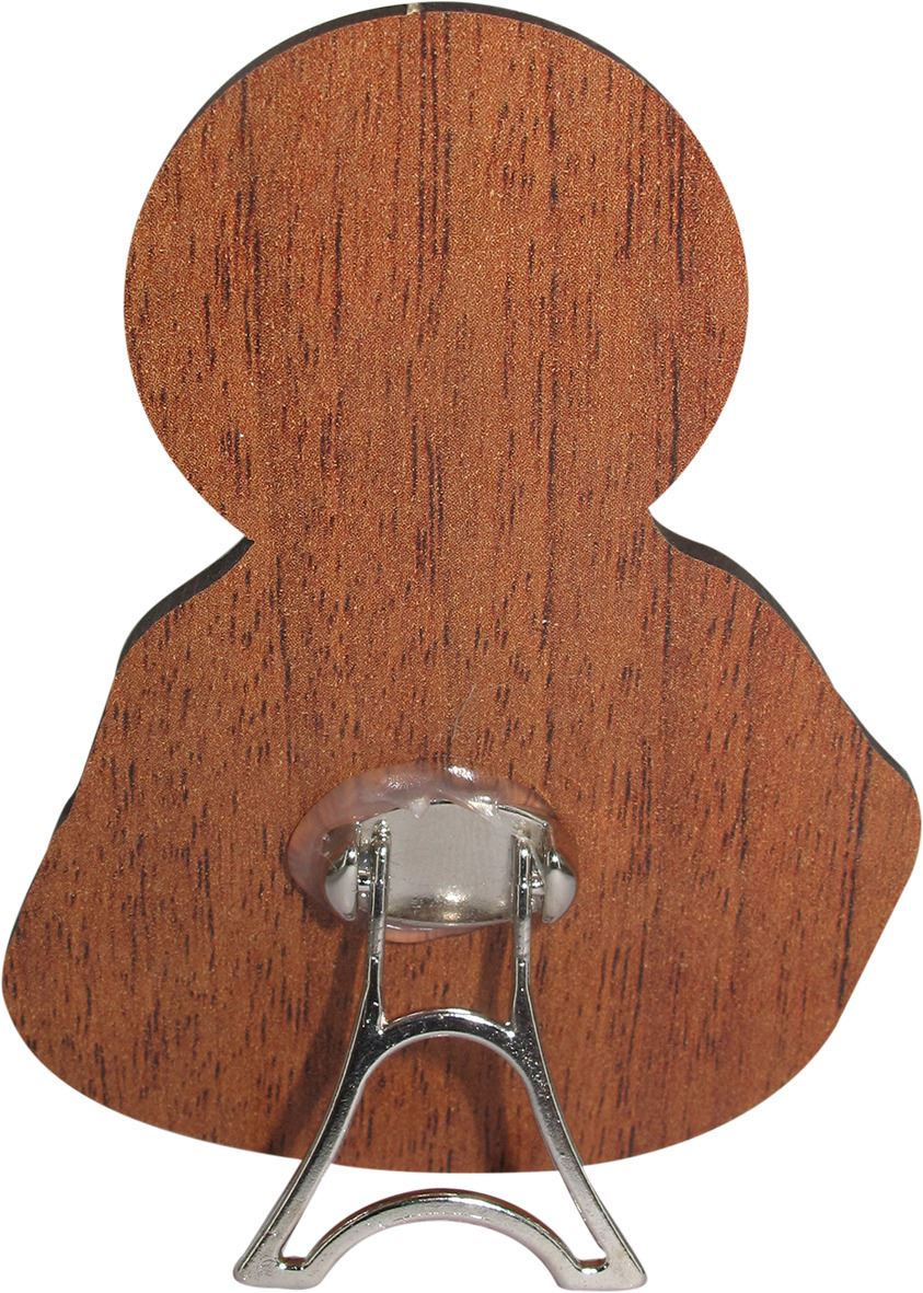 immagine del sacro cuore di gesù sagomata su legno mdf con appoggio - 6 x 8 cm