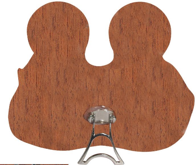 stock: immagine del sacro cuore di gesù e di maria sagomata su legno mdf - 8 x 6,5 cm