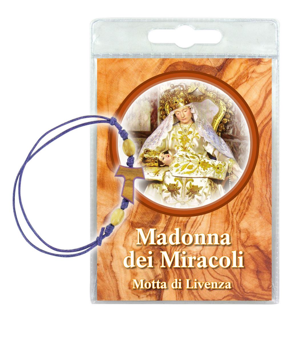 blister preghiera alla madonna dei miracoli con bracciale - italiano