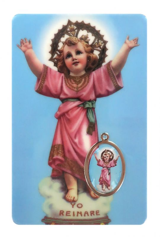 card divino gesù bambino in pvc - 5,5 x 8,5 cm - inglés