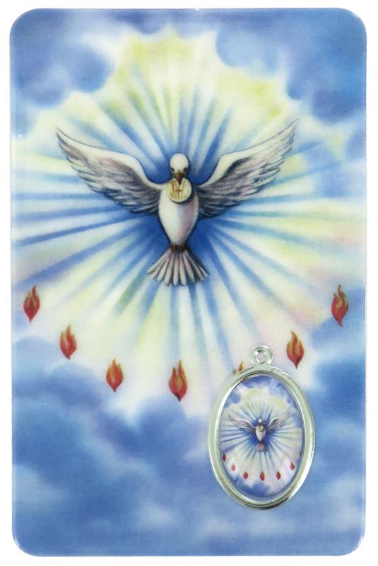 card spirito santo in pvc - 5,5 x 8,5 cm - inglese