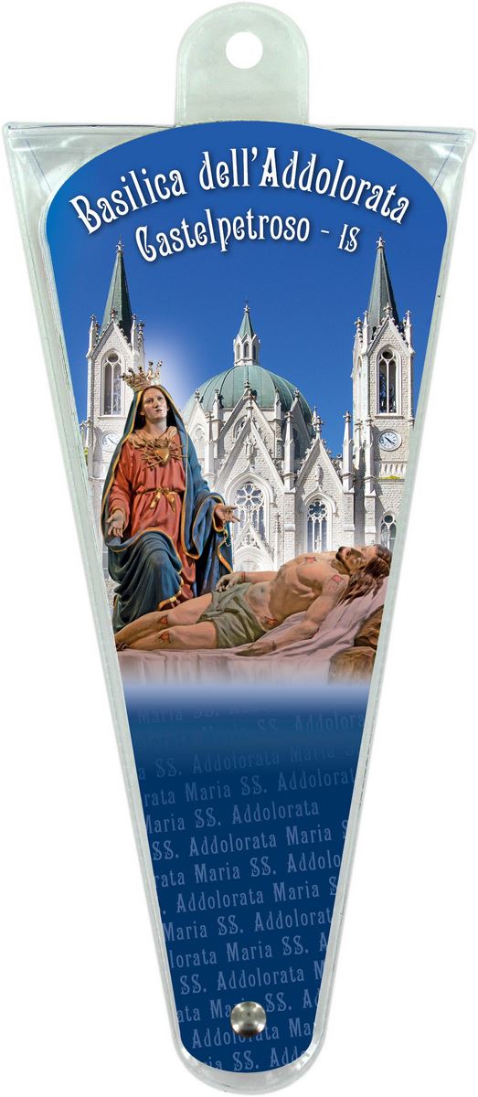 ventaglio preghiere alla madonna di castelpetroso (isernia) - altezza di 17,5 cm