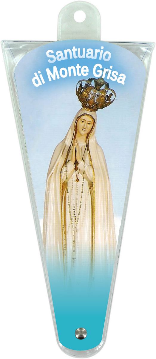 ventaglio preghiere alla madonna di monte grisa in italiano - altezza di 17,5 cm