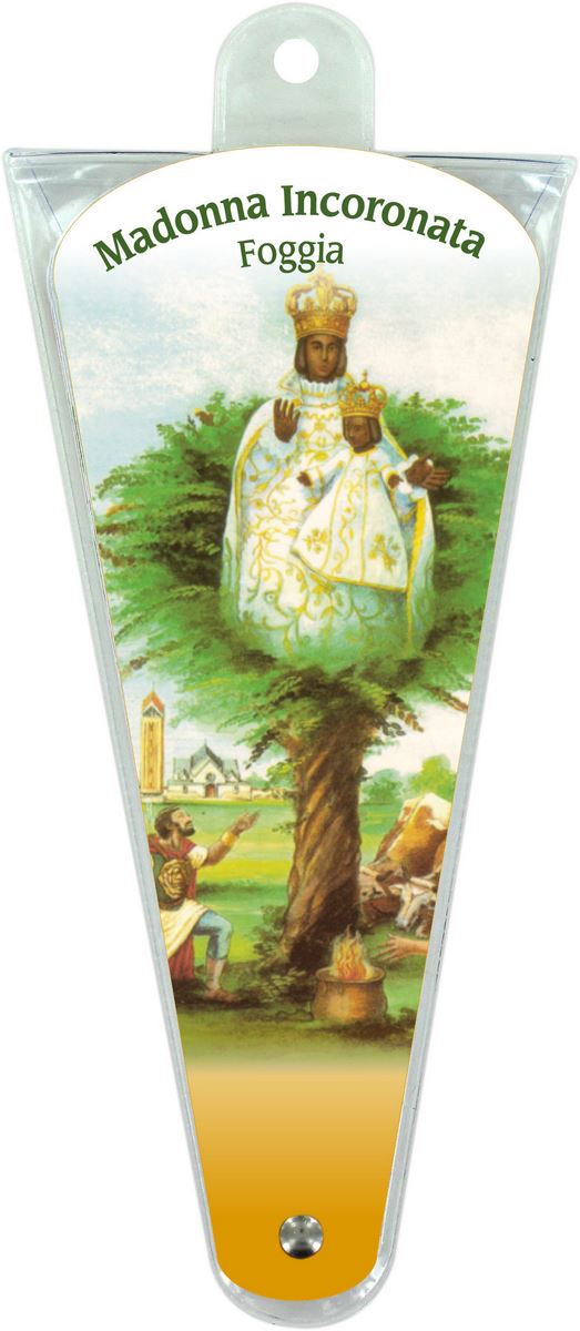 ventaglio preghiere alla madonna di incoronata - altezza di 17,5 cm