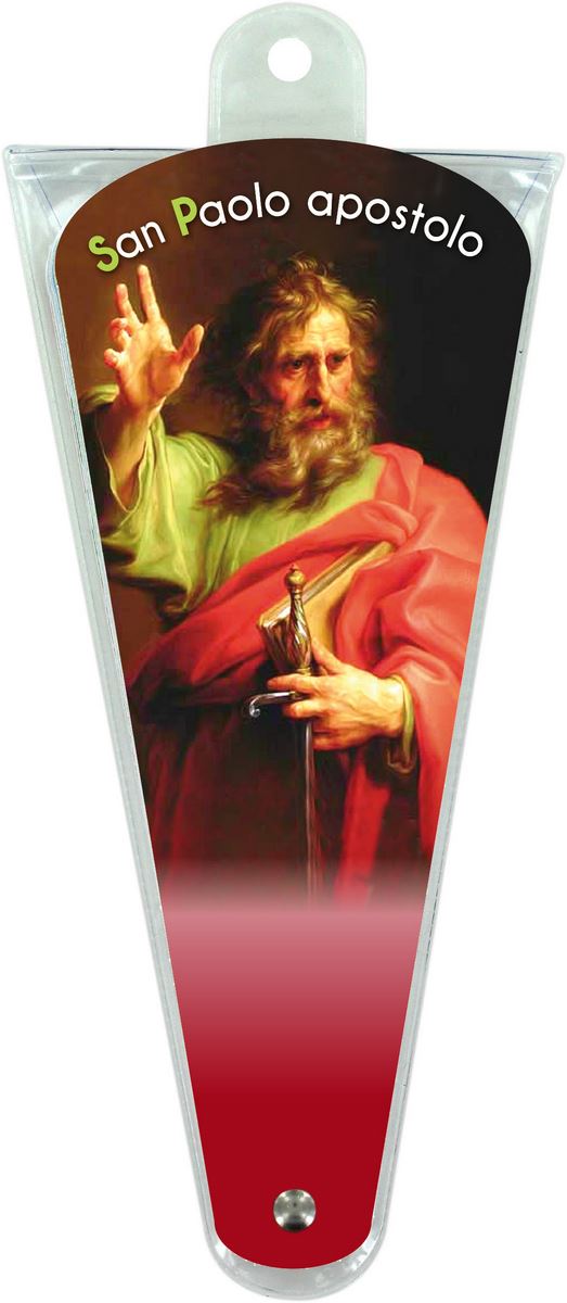 ventaglio preghiere a san paolo apostolo in italiano - altezza di 17,5 cm