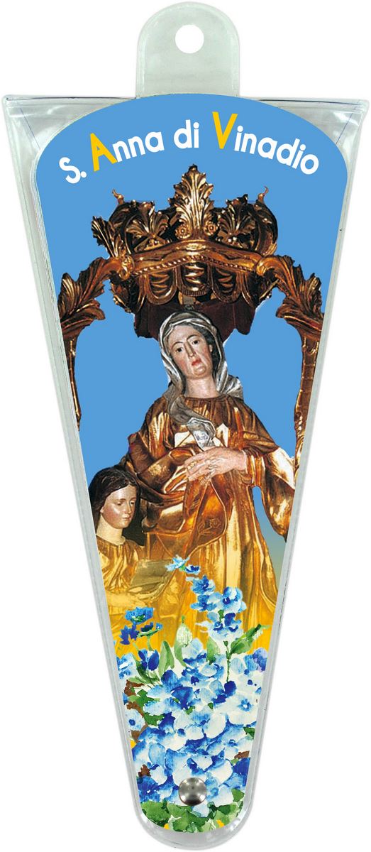 ventaglio preghiere a sant anna di vinadio in italiano - altezza di 17,5 cm