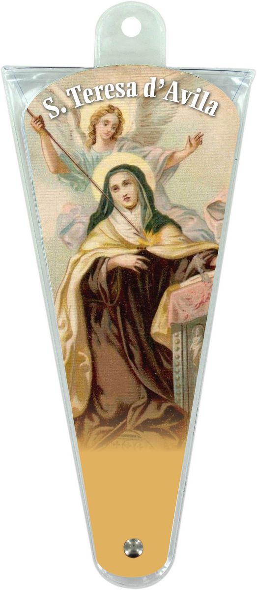 ventaglio preghiere a santa teresa avila in italiano - altezza di 17,5 cm