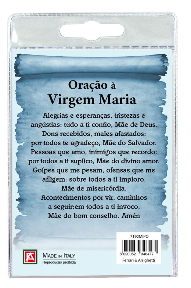 blister con ciondolo medaglia e perla madonna miracolosa - portoghese