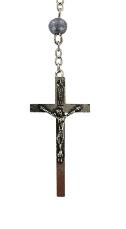 rosario della novena alla madonna di fátima, con grani in legno colorato, Ø 6 mm