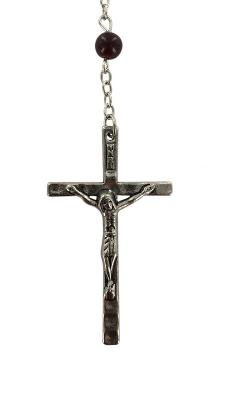 rosario della carità con grani in legno, Ø 6 mm