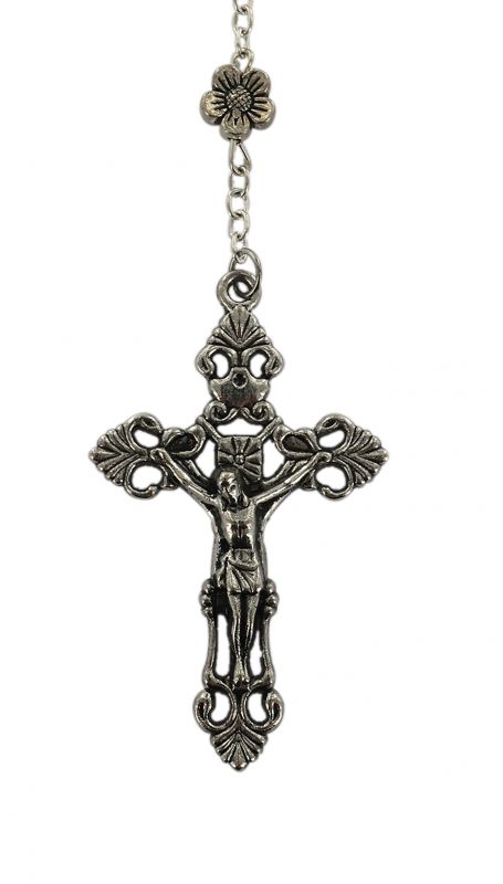 rosario di santa teresa del gesù con grani in legno, Ø 6 mm