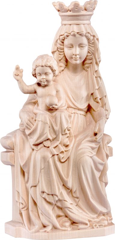 statua della madonna di praga - demetz - deur - statua in legno dipinta a mano. altezza pari a 50 cm.