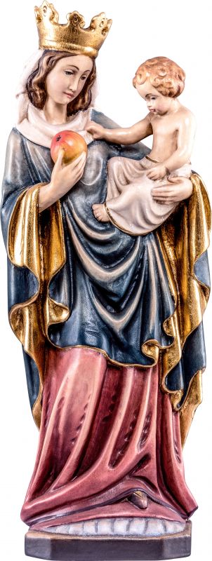 statua statua della madonna di bressanone - demetz - deur - statua in legno dipinta a mano. altezza pari a 55 cm.