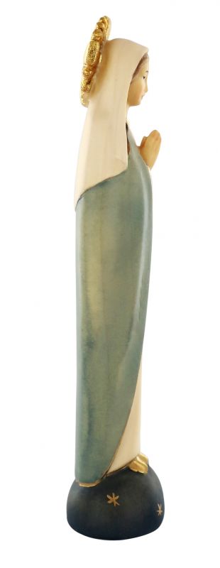statua della madonna stilizzata, linea da 15 cm, in legno dipinto a mano - demetz deur