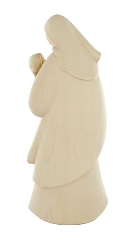 statua della madonna madre della gioventù, linea da 30 cm, in legno naturale - demetz deur