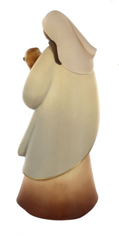 statua della madonna madre della gioventù, linea da 30 cm, in legno dipinto a mano - demetz deur