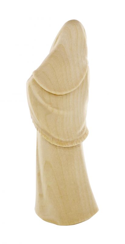 statua della madonna ferruzzi, linea da 10 cm, in legno naturale - demetz deur
