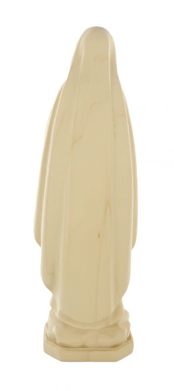 statua della madonna di lourdes in legno naturale, linea da 20 cm - demetz deur