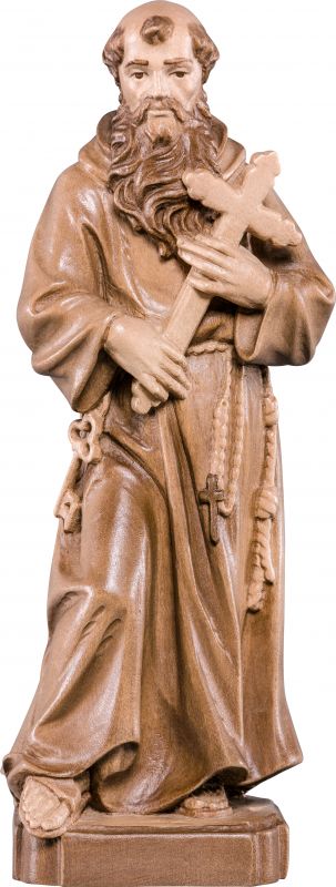 fra corrado - demetz - deur - statua in legno dipinta a mano. altezza pari a 10 cm.