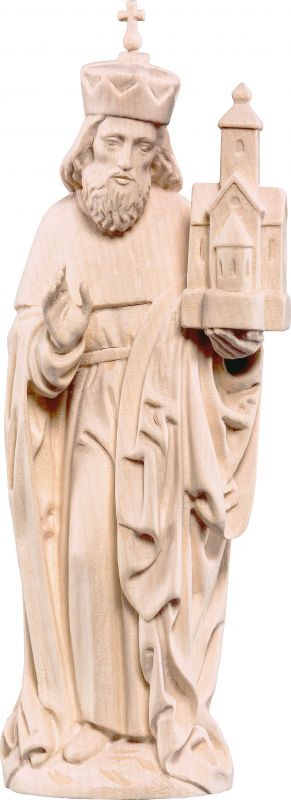 san leopoldo - demetz - deur - statua in legno naturale. altezza pari a 25 cm.	