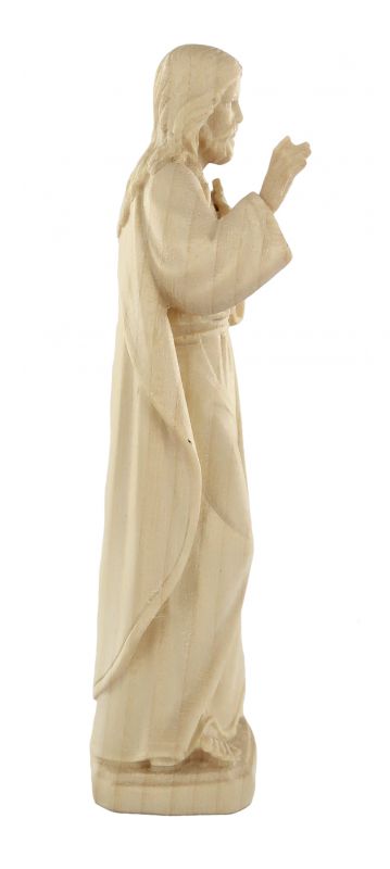 sacro cuore di gesù classic - demetz - deur - statua in legno dipinta a mano. altezza pari a 10 cm.