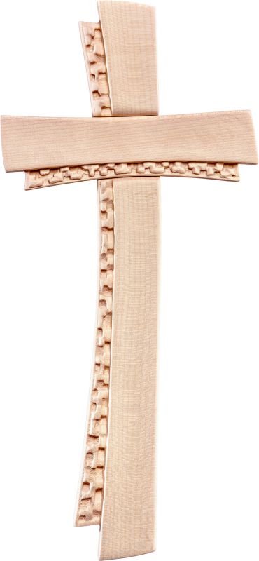 crocifisso croce deco - demetz - deur - croce in legno dipinta a mano. altezza pari a 38 cm.