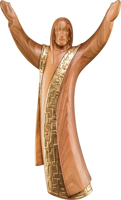 resurezione d'appendere ciliegio - demetz - deur - statua in legno dipinta a mano. altezza pari a 30 cm.